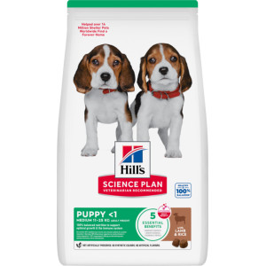 Hill's Puppy Medium met lam & rijst hondenvoer 2 x 2,5 kg