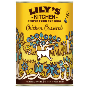 Lily's Kitchen Casserole kip met kalkoen natvoer hond 2 trays (12 x 400 g)