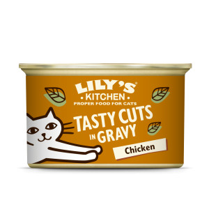 Lily's Kitchen Cuts in gravy kip natvoer kat 2 trays (48 x 85 g)
