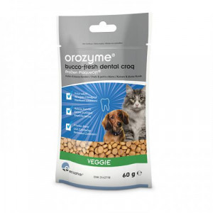 Orozyme Bucco-Fresh Dental Croq tot 10 kg honden/kattensnack 2 x 60 g