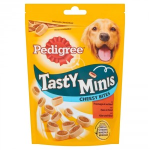 Pedigree Tasty Minis Cheesy Bites met kaas en rund hondensnacks 3 x 140 g