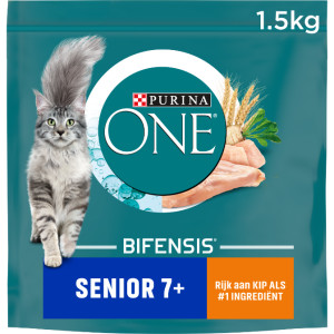 Purina One Senior 7+ met kip kattenvoer 1,5 kg
