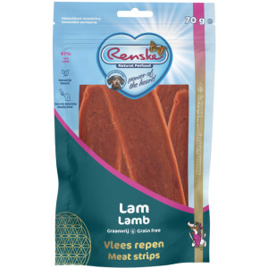 Renske Gezonde Beloning vlees repen lam hondensnack 70 g