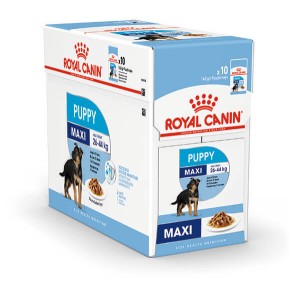 Royal Canin Maxi Puppy natvoer hond (in saus) 1 doos (10 x 140 g)
