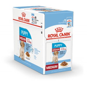 Royal Canin Medium Puppy natvoer hond (in saus) 1 doos (10 x 140 g)