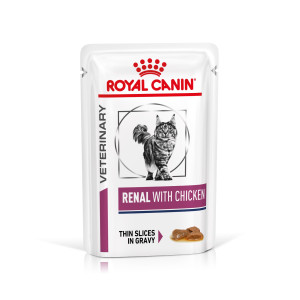 Royal Canin Veterinary Renal met kip natvoer kat (in saus) 4 dozen (48 x 85 g)