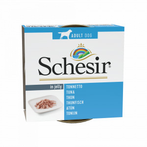 Schesir tonijn (in gelei) natvoer hond (blik) 1 tray (10 x 150 g)