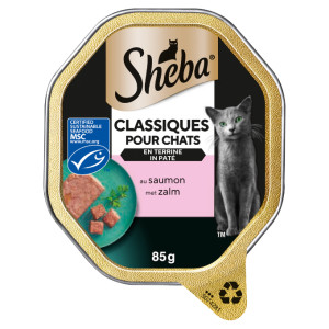 Sheba Classics paté met zalm natvoer kat (kuipjes 85 g) 44 x 85 g