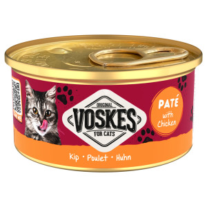 Voskes Paté met kip natvoer kat 1 tray (24 x 85 g)